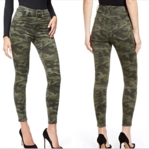 Good American Denim - Good American Good Waist High Rise Camo Skinny Jeans